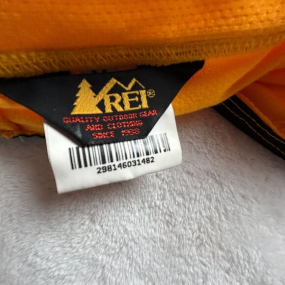 REI Mens Orange Cycling Jersey Pullover Jacket Medium 1/4 Zip Back Pocket USA - Picture 3 of 9